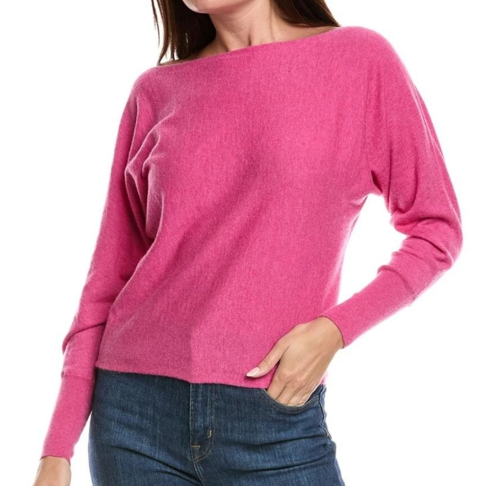 Casual Pink Off-Shoulder Sweatshirt